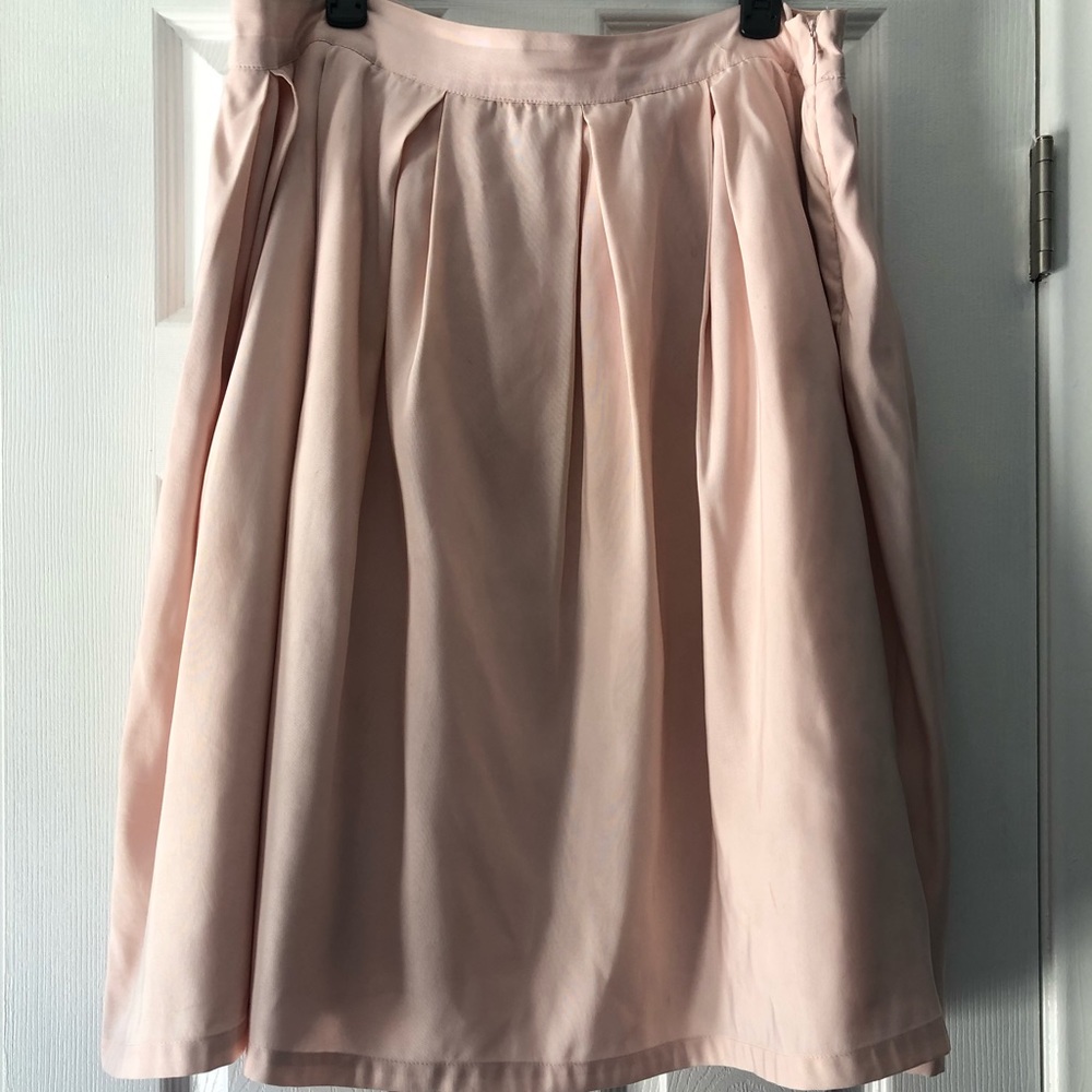 Plus Size 2X Light Pink Cream Long Skirt